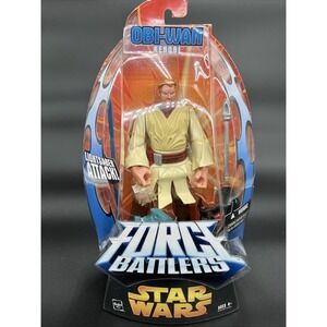 Star Wars Force Battlers Obi-Wan Kenobi Action Figure Lightsaber Attack